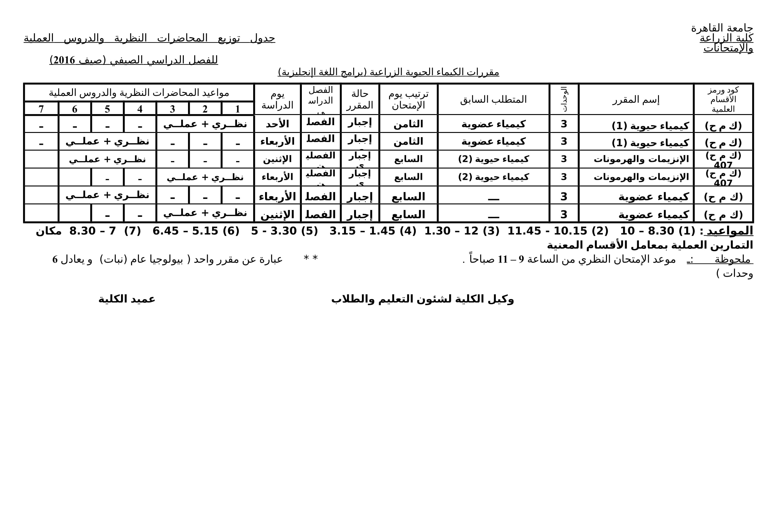 Summer Courses