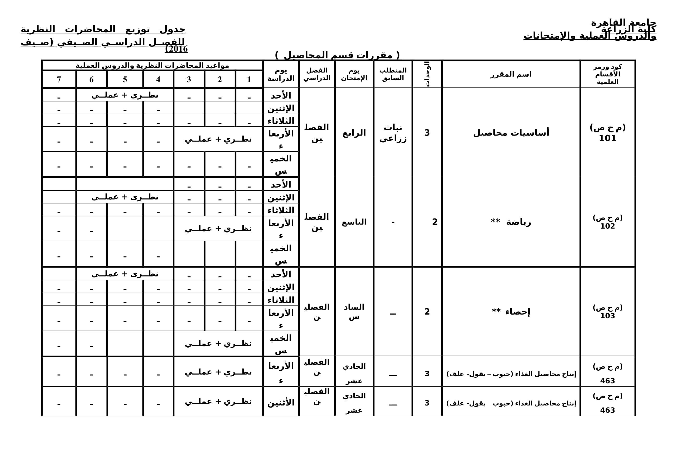 Summer Courses